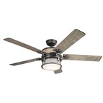 Ahrendale Indoor/Outdoor Ceiling Fan with Light - Anvil Iron