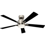 Lucian Elite Ceiling Fan with Light - Polished Nickel / Black / Silver