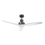 Propeller Black Ceiling Fan - Black / White Blades