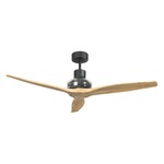 Propeller Black Ceiling Fan - Black / Natural Blades