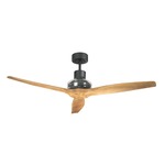 Propeller Black Ceiling Fan - Black / Natural 1 Blades