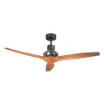 Propeller Black Ceiling Fan - Black / Natural 2 Blades