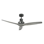 Propeller Black Ceiling Fan - Black / Grey Blades