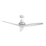 Propeller White Ceiling Fan - White / Bleached Blades