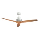 Propeller White Ceiling Fan - White / Natural 2 Blades