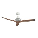 Propeller White Ceiling Fan - White / Natural 3 Blades