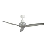 Propeller White Ceiling Fan - White / Grey Blades