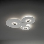 Bugia Triple Ceiling Flush Light - Gloss White