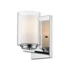 Willow Wall Sconce - Chrome / Matte Opal