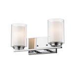 Willow Bathroom Vanity Light - Chrome / Matte Opal