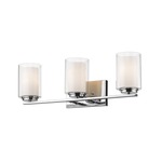 Willow Bathroom Vanity Light - Chrome / Matte Opal