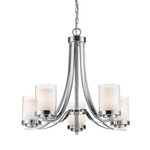 Willow Chandelier - Chrome / Clear/ Opal