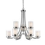 Willow Chandelier - Chrome / Clear/ Opal