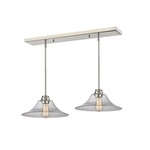 Annora Bell Island Pendant - Brushed Nickel / Clear