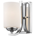 Bordeaux Wall Sconce - Chrome / Matte Opal