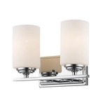 Bordeaux Bathroom Vanity Light - Chrome / Matte Opal