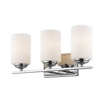 Bordeaux Bathroom Vanity Light - Chrome / Matte Opal