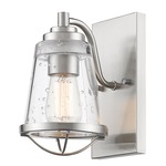 Mariner Wall Light - Brushed Nickel / Clear Seeded