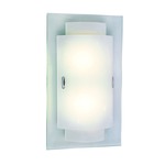 Double Rectangles Wall Sconce - Polished Chrome / Frosted
