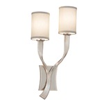 Roxy Wall Light - Silver Leaf / Polished Stainless Steel / Off White