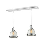 Mason 719 Island Pendant - Chrome / Clear Seeded