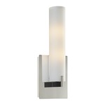 Tube Wall Sconce - Chrome / Etched Opal