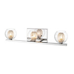 Auge Bathroom Vanity Light - Chrome / Clear