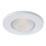 3.25IN Round Shower Dome Trim - White / Frosted