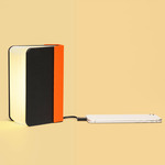 Mini+ Book Light and Phone Charger - Black / Orange Spine