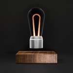 FLYTE Nikola Table Lamp - Chrome / Walnut
