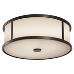 Dakota Outdoor Ceiling Light Fixture - Espresso / White Opal