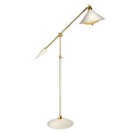 Maxime Task Floor Lamp - Polished Brass / White