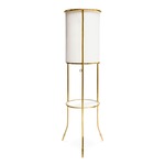 Maxime Column Floor Lamp - Polished Brass / White