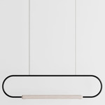 Link Horizontal Pendant - White Oak / Black