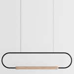 Link Horizontal Pendant - Natural Oak / Black