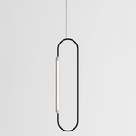 Link Vertical Pendant - White Oak / Black