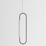 Link Vertical Pendant - Natural Oak / Black