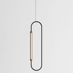 Link Vertical Pendant - Walnut / Black