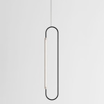 Link Vertical Pendant - White Oak / Black