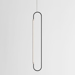 Link Vertical Pendant - White Oak / Black
