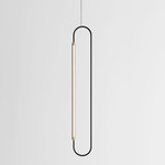 Link Vertical Pendant - Natural Oak / Black