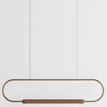 Link Horizontal Pendant - Walnut / Brushed Brass