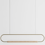 Link Horizontal Pendant - Natural Oak / Brushed Brass