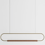 Link Horizontal Pendant - Walnut / Brushed Brass