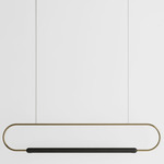Link Horizontal Pendant - Black Oak / Brushed Brass