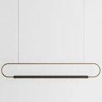 Link Horizontal Pendant - Black Oak / Brushed Brass