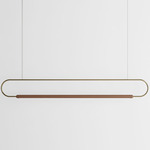 Link Horizontal Pendant - Walnut / Brushed Brass