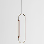 Link Vertical Pendant - Walnut / Brushed Brass