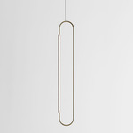 Link Vertical Pendant - White Oak / Brushed Brass