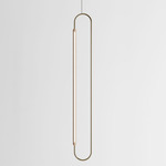 Link Vertical Pendant - Natural Oak / Brushed Brass